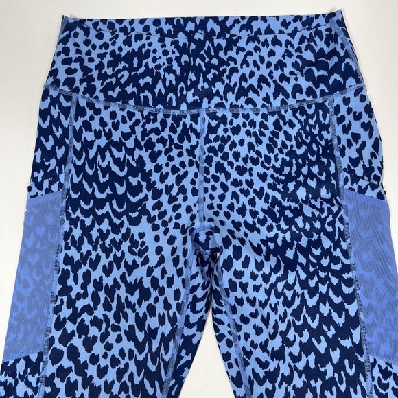 Fabletics On-The-Go PowerHold High-Waisted Legging Womens Blue Marina Sahara L - Picture 3 of 10